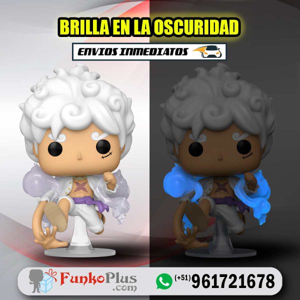 Funko Pop One Piece Monkey D Luffy Gear 5 1607 CHASE GLOW Brilla en la oscuridad
