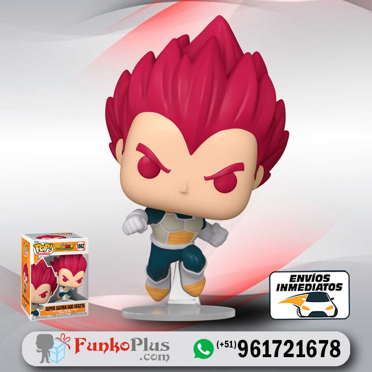 Funko Pop Dragon Ball Vegeta Super Saiyan God 1862
